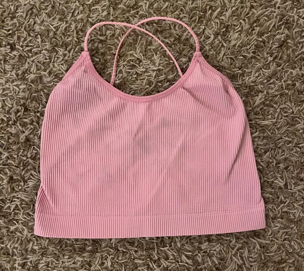 Target Pink Ribbed Crop Tank - Image 2