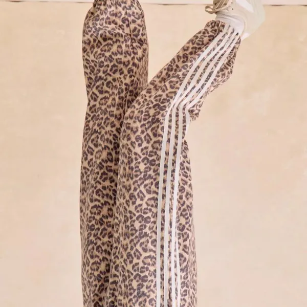 BiBi Side Lines Leopard Track Pants‎ Size XL - Image 2