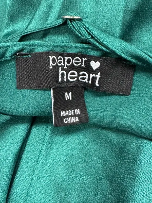 Anthropologie Paper Heart Emerald Green Slip Dress Women’s Medium - Image 2