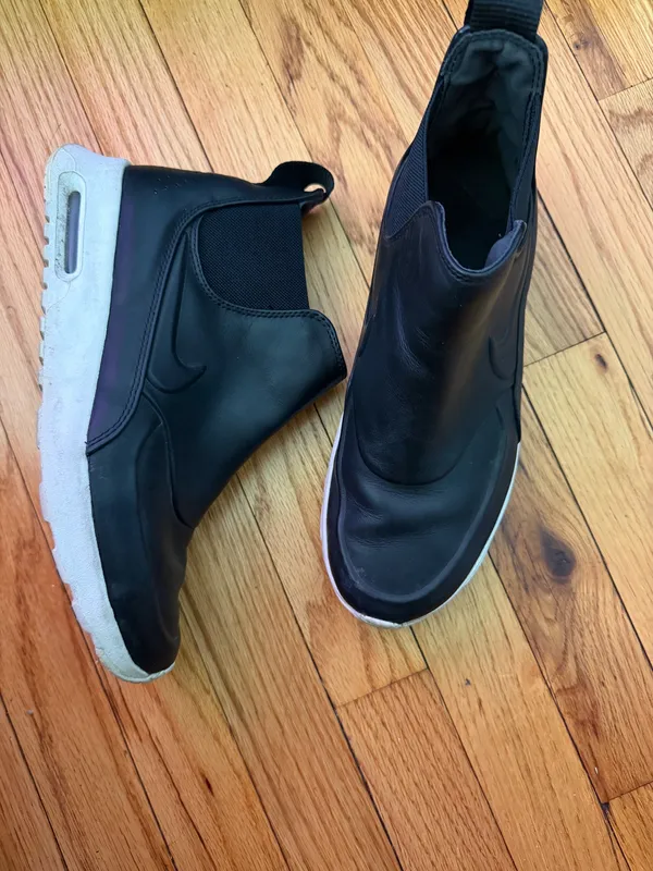 Nike Air Max Thea Mid boots Leather Black/White Slip-On Sneakers Reflect Sz 8.5 - Image 4