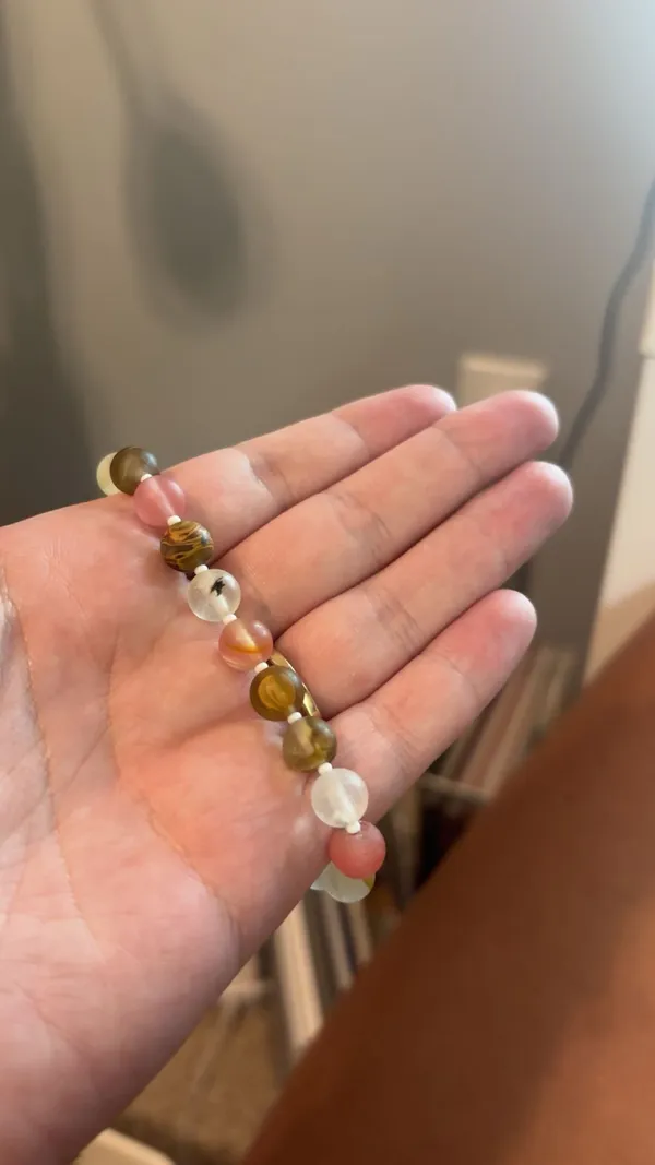 Handmade Chunky Beaded Bracelet Multiple - Image 3