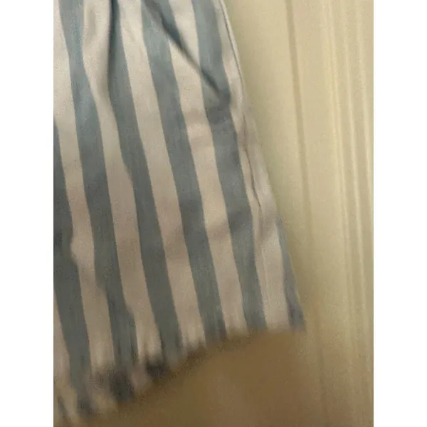 Aerie Blue White Stripe Drawstring Casual Shorts Women's Sz XS - Image 5