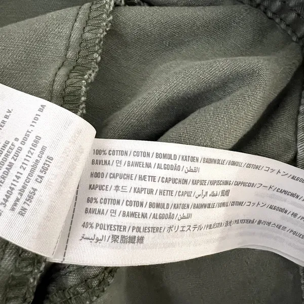 Hollister Green Jean Hooded Utility Biker Jacket - Image 7