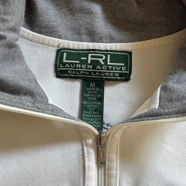Lauren Active Ralph Lauren White Crest Snowflake Quarter Zip Pullover Medium - Image 4