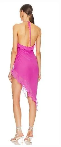 Amanda Uprichard Kalyn Dress in Rose Pink - Image 2