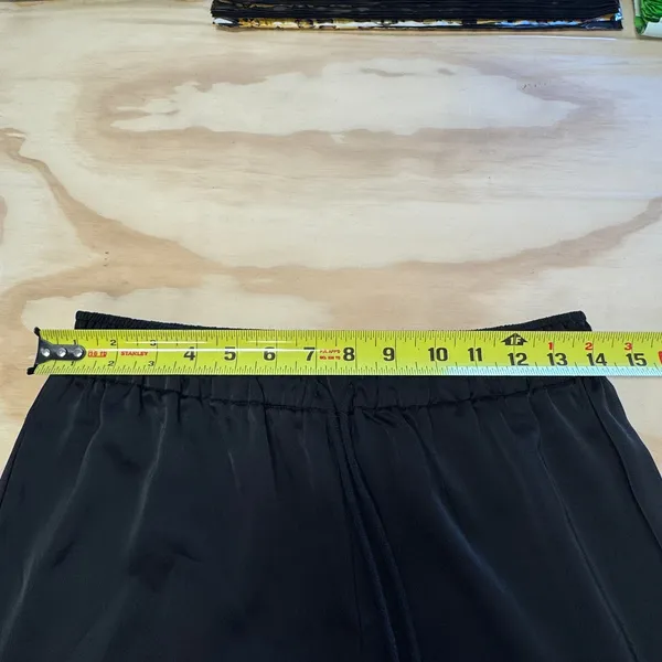 WAYF Harbour Cargo Jogger Pants‎ Black Satin Small High Waist Lightweight - Image 10