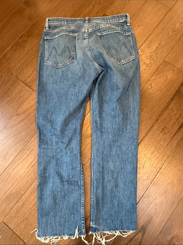 MOTHER The Tomcat Ankle Fray Distressed Jeans Size 32 Globe Trotter - C73-019 - Image 6