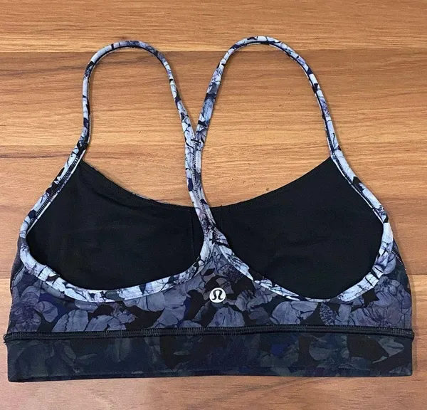 Athletica Flow Y Bra Nulu Light Support Nightfall Blossom Multi Size 6 - Image 4