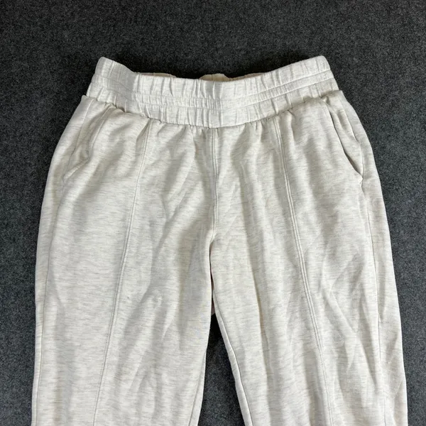 Danskin Womens Joggers Cream‎ Oatmeal Pintuck Tulip Hem Lounge Pants Size Medium - Image 7