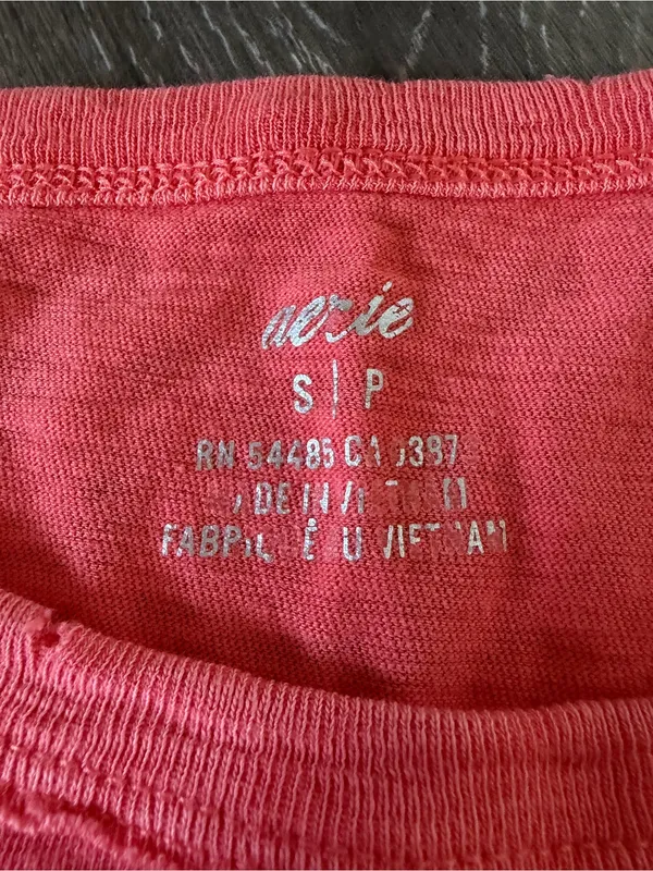 Aerie Coral Oversized Boyfriend Tee - Image 2