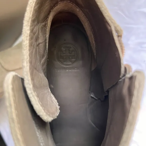 Tory Burch | Porcini Suede Sabe Ankle Booties In Gray Size 9 Leather Round Toe - Image 7