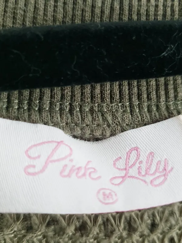 Pink Lily Waffle Knit Long Sleeve Sweater - Image 8