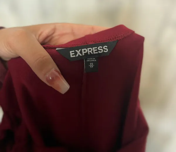 Express Burgundy Dress - Image 4