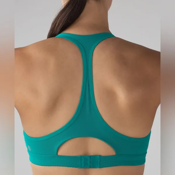 Lululemon All Day Breeze Bra Viridian Green Size 10 Strappy Sports Bra - Image 2
