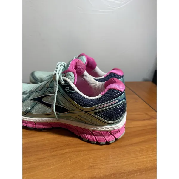 Brooks‎ Adrenaline GTS-16 Blue Green Pink Women's Sz 10.5 Metallic Running Shoe - Image 2
