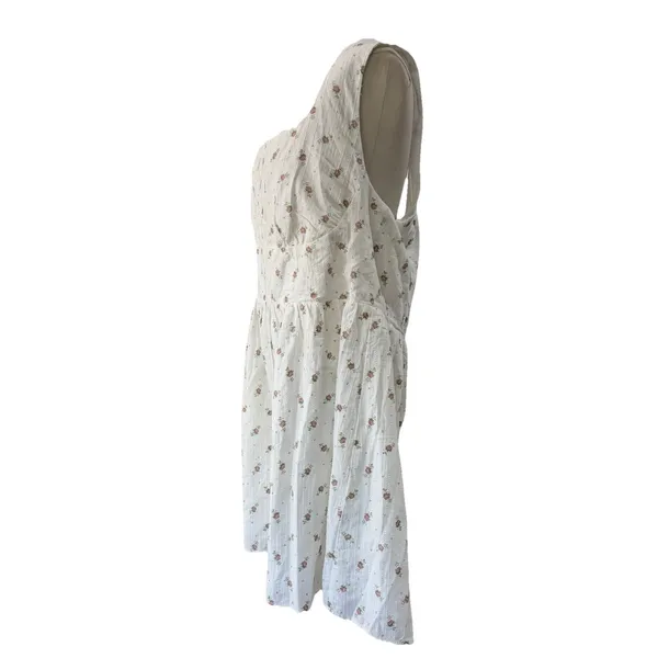 Princess Polly Samana Mini Dress Ditsy Floral Square Neck White Purple Sz 14 NEW - Image 5