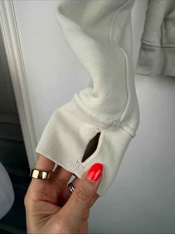 Lululemon Scuba Oversized Half-Zip Hoodie Sweatshirt Bone Size XS/S - Image 5