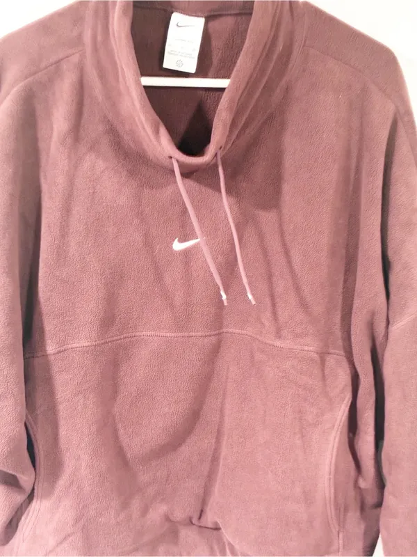 Nike One Women's Therma-FIT Top Cropped Fleece Size XL - Image 3