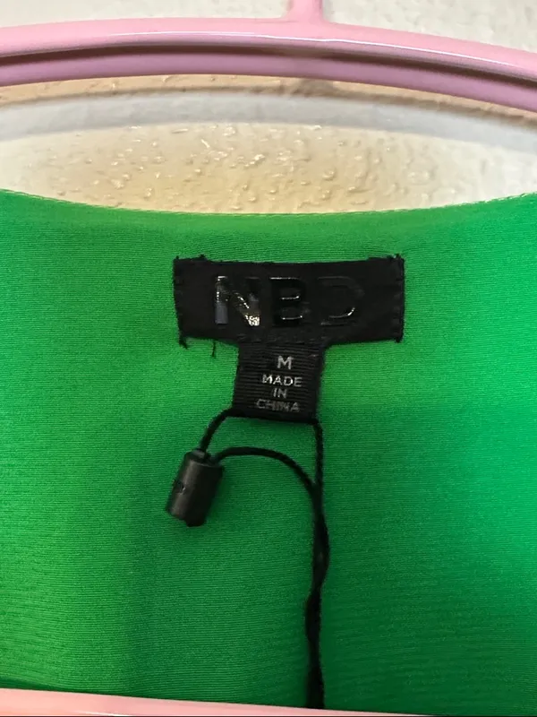NBD Revolve Benita Mini Dress Moss Green Long Sleeves Size Medium‎ NWT - Image 4