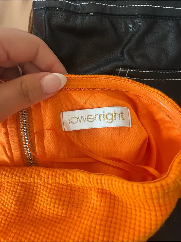 Curve-Hugging Strapless Mini Dress in Bright Orange - Image 3