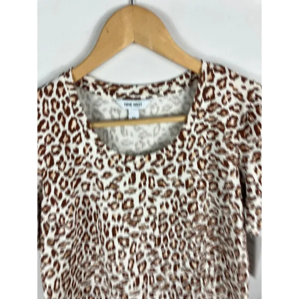 NWT Nine West Animal Print Short Sleeve Dress Size XS - Image 2