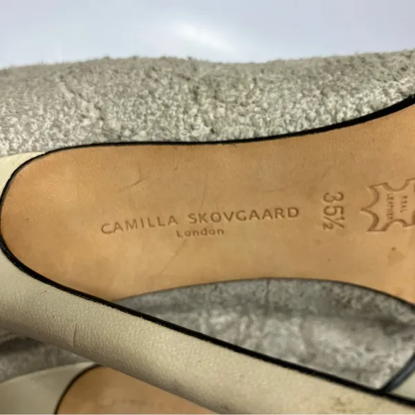 Camilla Scovgaard tan suede leather‎ platform stiletto Heels size 35.5 - Image 7