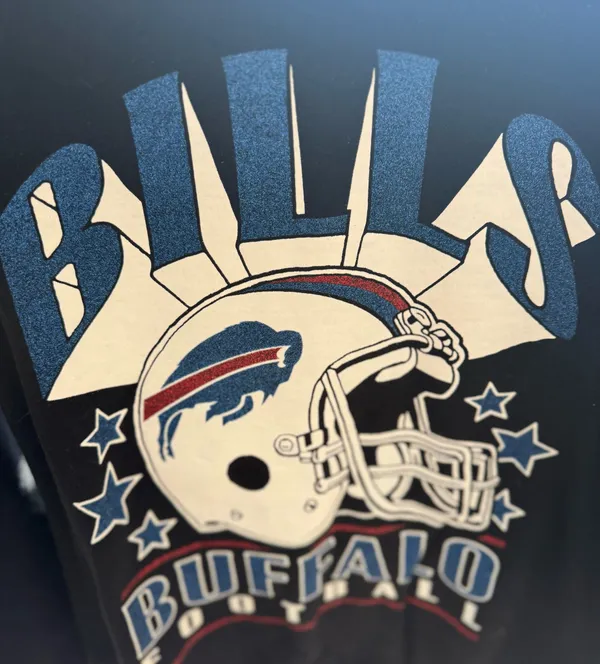 Junk Food Clothing Buffalo Bills Black Graphic Crewneck Sweatshirt - Image 7