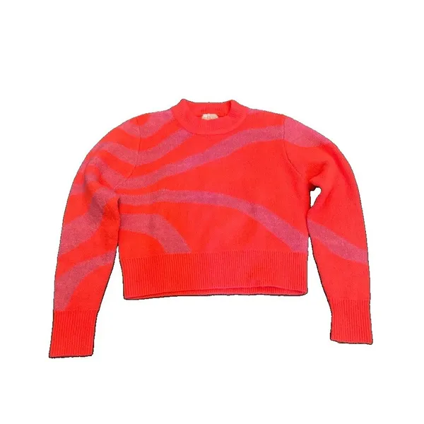 Ciebon Women's Bright Pink/ Purple Abstract Sweater Size S - Image 2