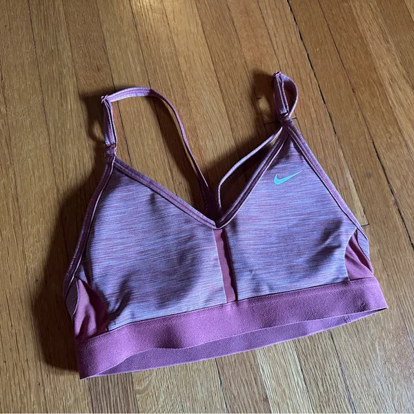 Nike Women's Indy Canyon Rust LS Padded V-Neck Sports Bra, Size XS, NWOT - Image 4