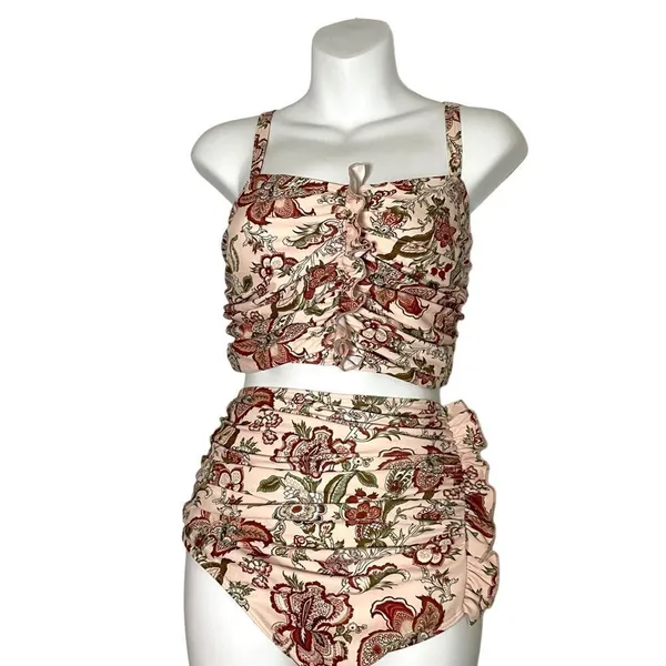 Shein Ruffle Ruched Bikini Top High Waisted Bottom Set 3XL - Image 15