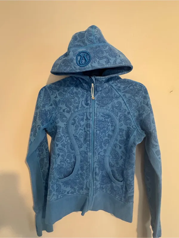 lululemon athletica Scuba Hoodie Blue Paisley- 4 - Image 4