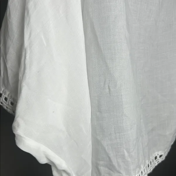 American Eagle Outfitters White Open-Front Top Swimsuit Cover Up Women's Size M - Image 9