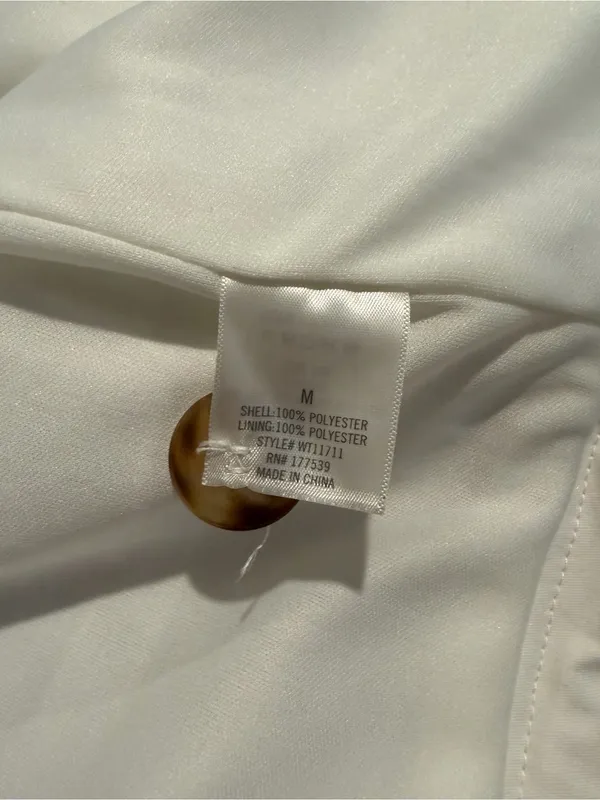 Studio White Fuzzy Shacket Size M Size M - Image 5