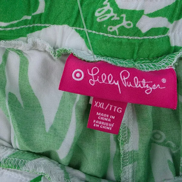 Lilly Pulitzer for Target Green Tropical Palm Leaf Wide Leg Beach Pants XXL - Image 4