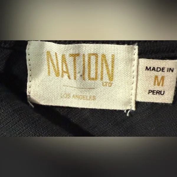 Nation LTD Sabrina One Shoulder Party‎ Tee Shirt Jet Black Medium $125 - Image 4