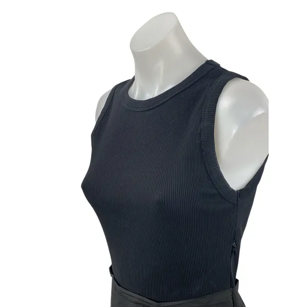 Zara Black Sleeveless Ribbed Knit Tank Fit & Flare A Line Midi Dress Size S - Image 2