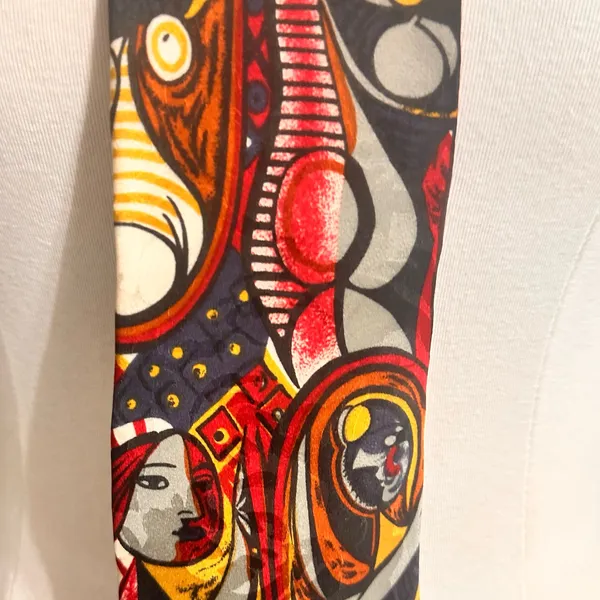 Paul Rodon The Collection 100% Silk Handmade Mens Art Necktie Multicolor Office - Image 5