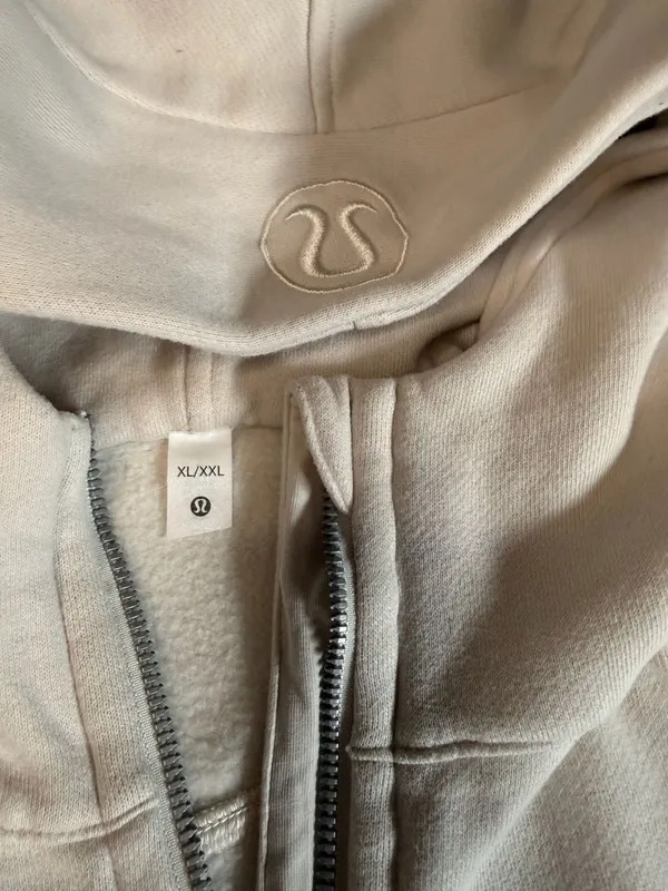 Lululemon Scuba Oversized Half-Zip Hoodie XL/XXL Cream Tan - Image 3