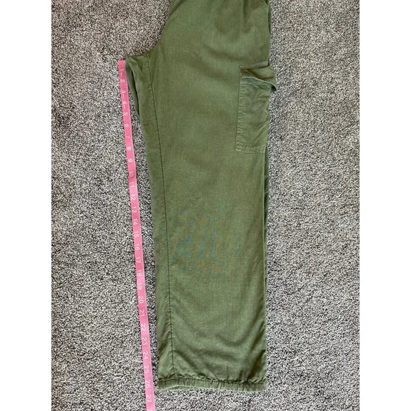 Aerie Olive Green Linen Blend Cargo Pants Women’s Small - Image 7