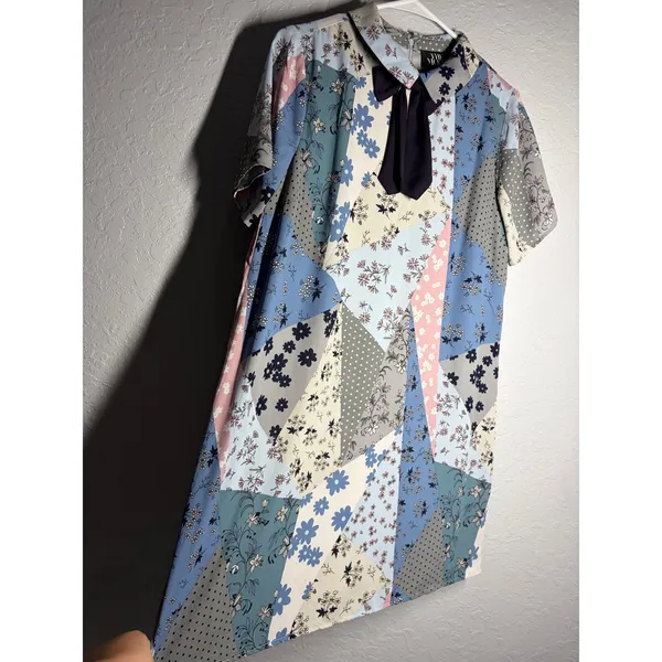 The Moon Floral Patchwork Dress Sz L Boho Academia - Image 3