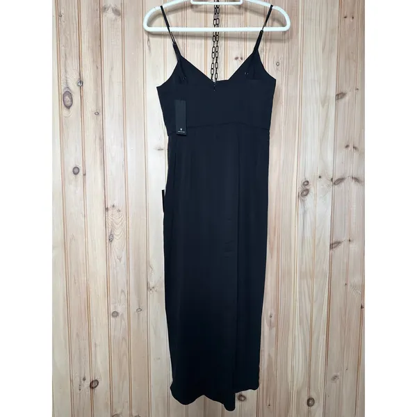 NWT Lulus Reinette Black Midi Dress Party Holiday Classy Elegant Gala Banquet M - Image 5