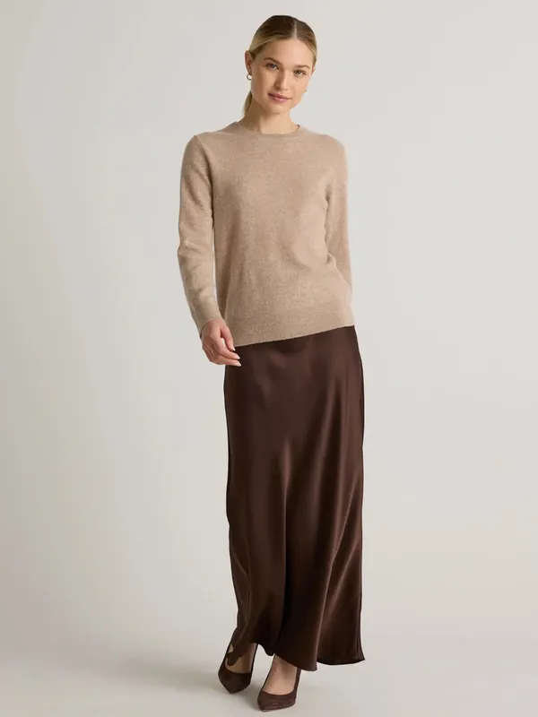 Quince Mongolian Cashmere Crewneck Sweater - Oatmeal - Image 4