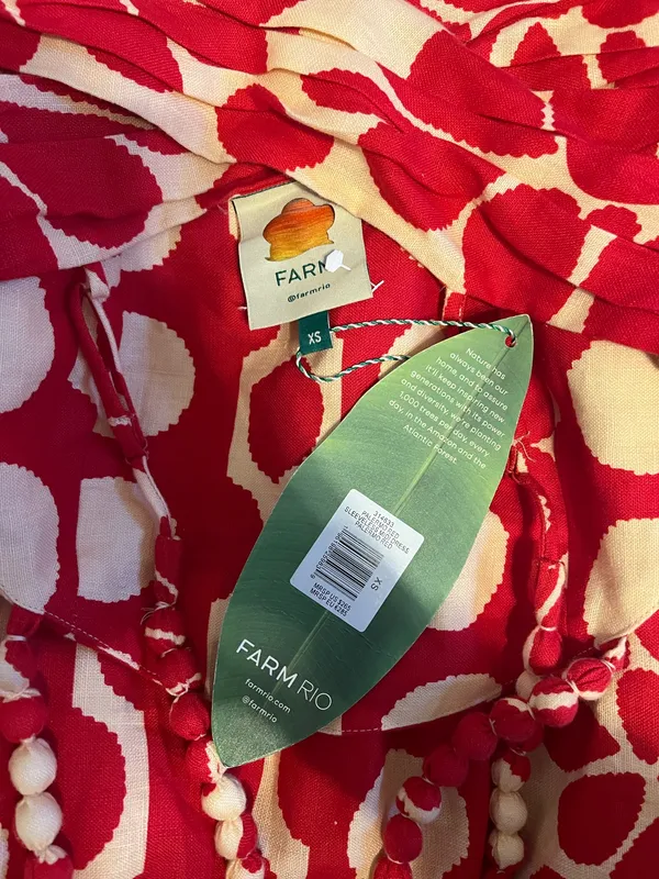 Farm Rio Palermo Linen Midi Dress XS - Image 6