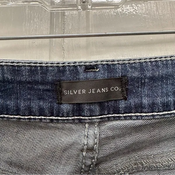 Silver Avery Skinny Crop denim jeans women's 34 x 25 - Image 6