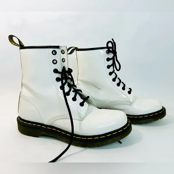 Dr. Martens Women’s 1460 Boot in White Patent Leather size 39 EU / 8 US - Image 3