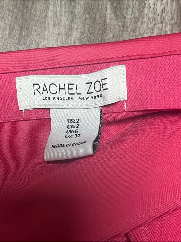 Rachel Zoe Hot Pink Satin Midi Slip Skirt Fuchsia Size 2 - Image 2