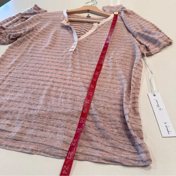 Young Fabulous Broke Striped Linen Top Size‎ Small - Image 6