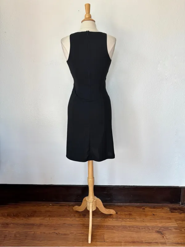 EXPRESS Vintage Late 90s Y2K Classic Black Wrap-Style Sleeveless Old Money Office Siren - Image 5