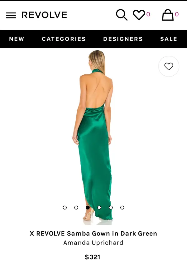 Revolve Green Samba Gown - Image 2