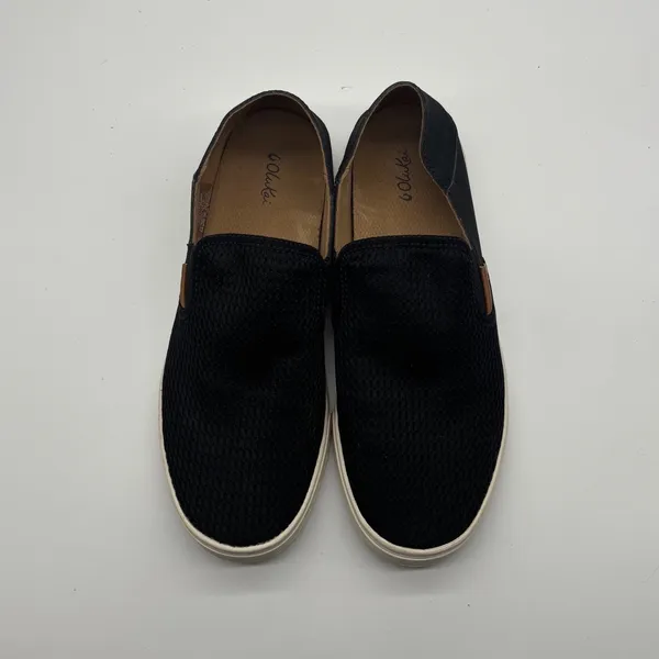 OluKai Pehuea Black Mesh Slip On Sneakers Drop In Heel Womens 9 - Image 2